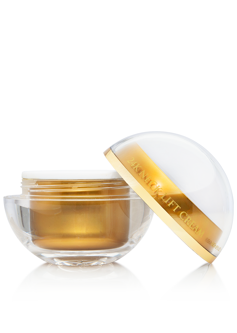 necklift cream with removed lid